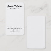 Eenvoudig platte penseelscript minimalistisch mode visitekaartje (Voorkant / Achterkant)