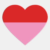 Eenvoudig platte rood en roze feestvieren hart sticker (Voorkant)