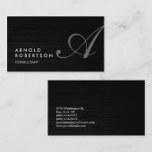 Eenvoudig platte Visitekaartje Monogram aanpassen (Voorkant / Achterkant)