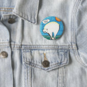 Eenvoudig Polaire Beer Pin Ronde Button 5,7 Cm (In situ)