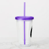 Eenvoudig pompoentemerkteken Naam Monogramed Scrip Acryl Drinkbeker (Voorkant)