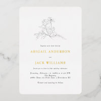 Eenvoudig potlood Botanical Weddenschap Gold