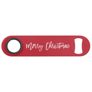 Eenvoudig prettige kerstflesopening met rode snelh speed flessenopener