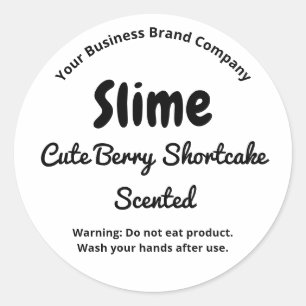 Eenvoudig productlabel voor Slim Fluff Ronde Sticker