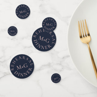 EENVOUDIG PROEFDINER OXFORD BLAUW EN BABY ROZE CONFETTI