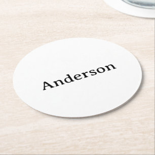 Eenvoudig professioneel bedrijf 10 x 10 cm ronde kartonnen onderzetter