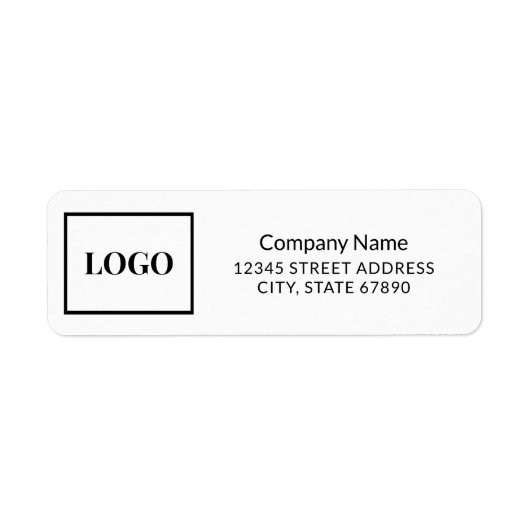 Eenvoudig professioneel bedrijfslogo adres etiket (Voorkant)