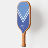 Eenvoudig professioneel blauw monogram pickleball paddle (Links)