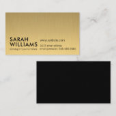 Eenvoudig professioneel goud Metallic Visitekaartje (Voorkant / Achterkant)