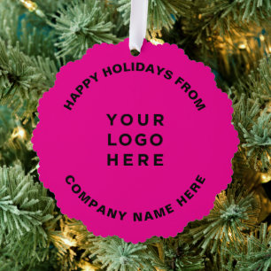 Eenvoudig professioneel kerstboom zakelijk logo ornament kaart