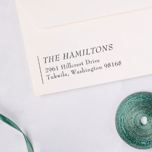 Eenvoudig professioneel links uitgelijnd retouradr zelfinktende stempel