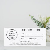 Eenvoudig professioneel Logo Boutique-cadeaubon (Staand voorkant)