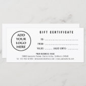 Eenvoudig professioneel Logo Boutique-cadeaubon (Voorkant / Achterkant)