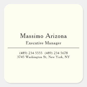 Eenvoudig Professioneel Modern Minimalistisch Vierkante Sticker