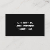 Eenvoudig professioneel Visitekaartje - Minimalist (Achterkant)