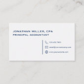 Eenvoudig professioneel wit visitekaartje (Voorkant)