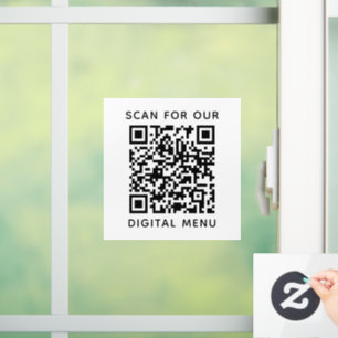 Eenvoudig Professioneel Zakelijk QR Code Digitaal Raamsticker