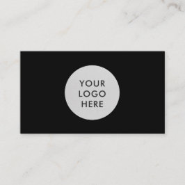 Eenvoudig Professioneel Zwart Logo QR Code Bedrijf Visitekaartje