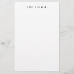 Eenvoudig Professioneel Zwart & Wit Minimalistisch Briefpapier
