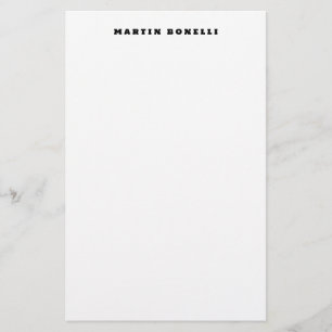 Eenvoudig Professioneel Zwart & Wit Minimalistisch Briefpapier
