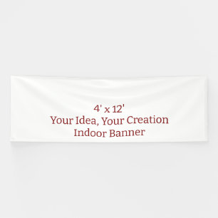Eenvoudig Professionele 4' x 12' Binnen Spandoek