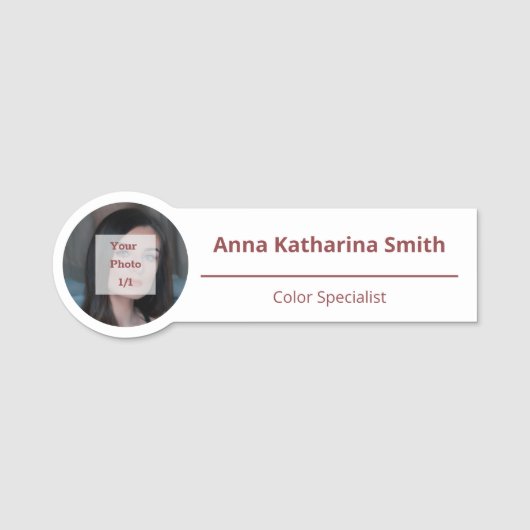 Eenvoudig profiel Afbeelding Expertise Naamplaatje (Voorkant)