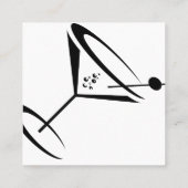 Eenvoudig profiel van Bartender Vierkante Visitekaartje (Achterkant)