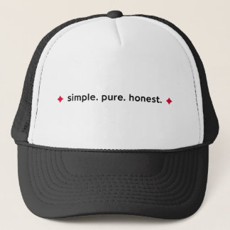 Eenvoudig. Pure. Honest - Black Baseball Hat Trucker Pet