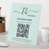 Eenvoudig QR-code - Modern minimalistisch Reclamebord Met Voetstuk (Insitu)