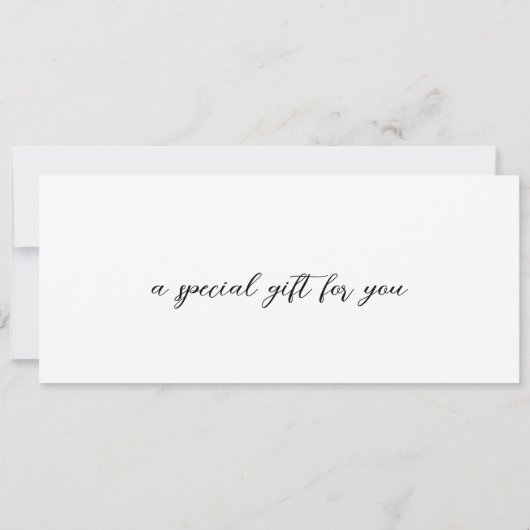 Eenvoudig QR Code Moderne Bedrijfs Cadeaucertifica (Achterkant)