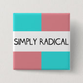 Eenvoudig radicale Button op het plein (Voorkant)