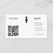Eenvoudig raster | QR-code Visitekaartje (Voorkant)