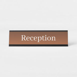 Eenvoudig Receptie Desk Naam Bord Bureau Naambordje