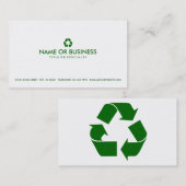 eenvoudig recyclen visitekaartje (Voorkant / Achterkant)