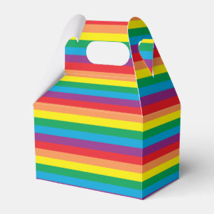 Eenvoudig regenboogpatroon bedankdoosjes
