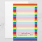 Eenvoudig regenboogpatroon briefpapier (Voorkant / Achterkant)
