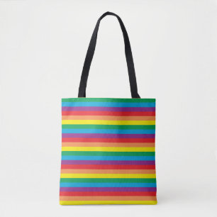 Eenvoudig regenboogpatroon draagtas