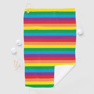 Eenvoudig regenboogpatroon golfhanddoek