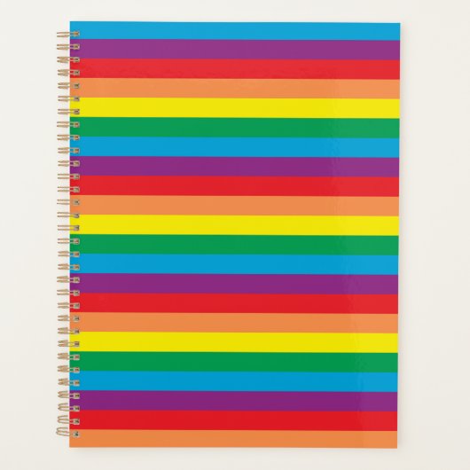 Eenvoudig regenboogpatroon planner (Voorkant)