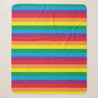 Eenvoudig regenboogpatroon sherpa deken