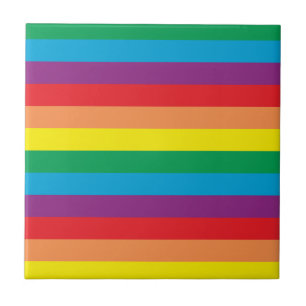 Eenvoudig regenboogpatroon tegeltje