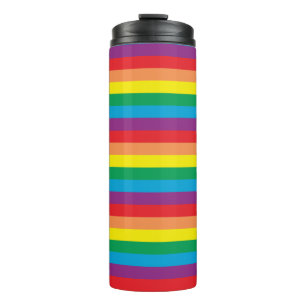 Eenvoudig regenboogpatroon thermosbeker
