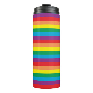 Eenvoudig regenboogpatroon thermosbeker
