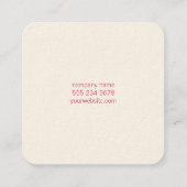 Eenvoudig reinigen vierkante visitekaartje (Achterkant)
