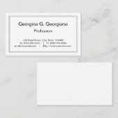 Eenvoudig, respectabel professioneel Visitekaartje (Voorkant / Achterkant)