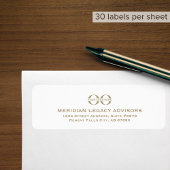 Eenvoudig retour adres label Logo Sjabloon