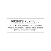 Eenvoudig retouradres 	rubberstempel (Afrduk)