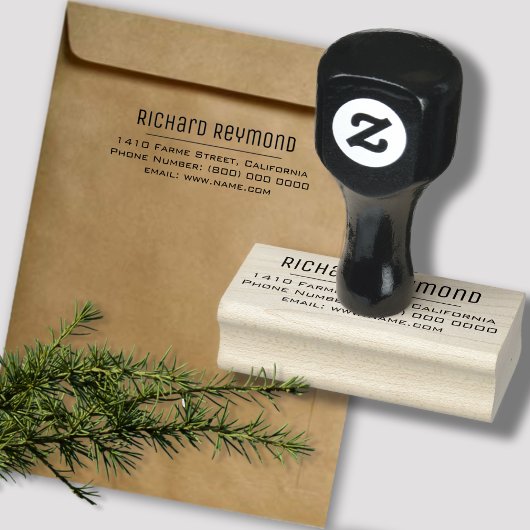 Eenvoudig retouradres 	rubberstempel