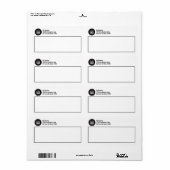 Eenvoudig retouradres zakelijk logo etiket (Full Sheet)