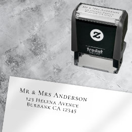 Eenvoudig retouradres  zelfinktende stempel